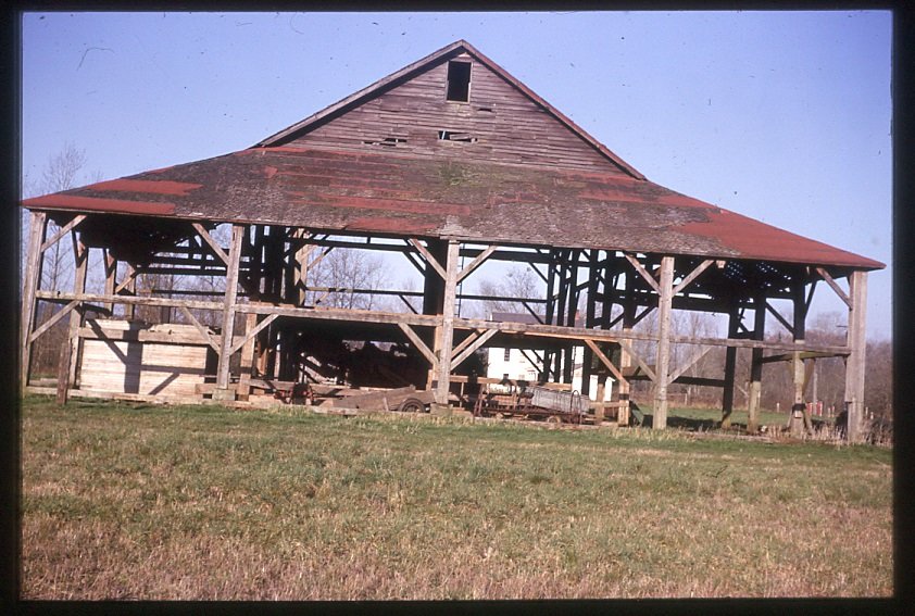 The Borst barn after it was damaged.